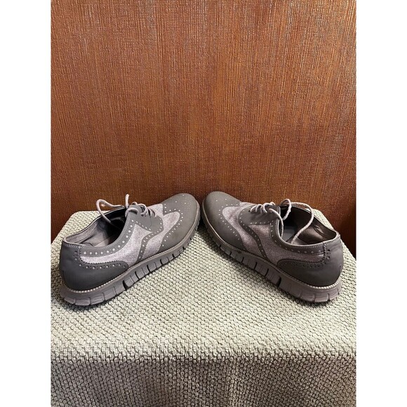 Cole Haan Men's Zerogrand Embrostich Wingtip Oxford Sneaker Gray Size 13M - Picture 3 of 5